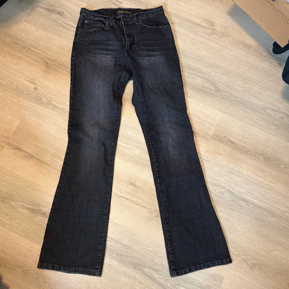 Kikit Jeans Women’s 6 Y2K Black Wash Bootcut Flare Stretch Jeans